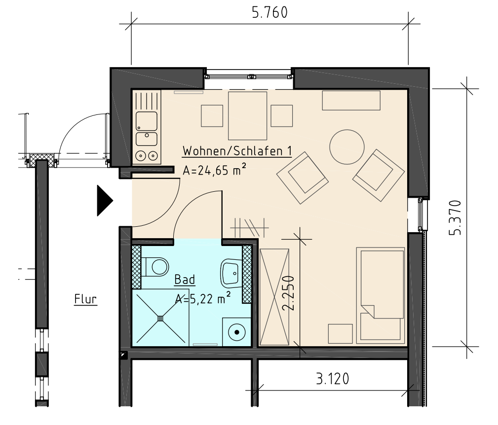 Technischer Grundriss